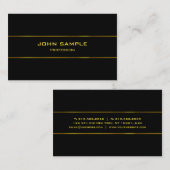 Creative Black en Gold Licht Modern Glamour Visitekaartje (Voorkant / Achterkant)