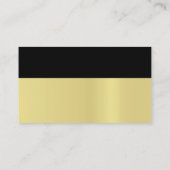 Creative Black en Gold Modern Professional Gloss Visitekaartje (Achterkant)