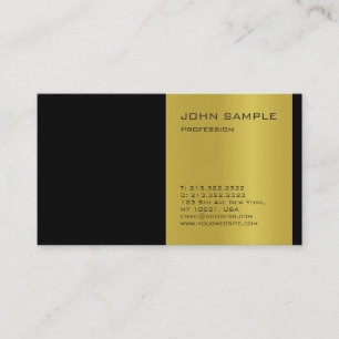 Creative Black en Gold Modern Professional Matte Visitekaartje