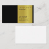 Creative Black en Gold Modern Professional Matte Visitekaartje (Voorkant / Achterkant)