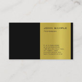 Creative Black en Gold Modern Professional Matte Visitekaartje (Voorkant)