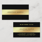Creative Black en Gold Slank Glamoureus Plain Visitekaartje (Voorkant / Achterkant)