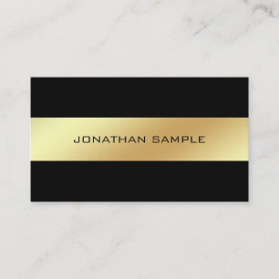 Creative Black en Gold Slank Glamoureus Plain Visitekaartje