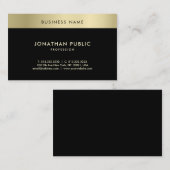 Creative Black Gold Design Professionele Sjabloon Visitekaartje (Voorkant / Achterkant)
