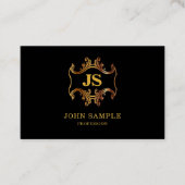 Creative Black Gold Luxury Professional aantrekkel Visitekaartje (Voorkant)