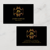 Creative Black Gold Luxury Professional aantrekkel Visitekaartje (Voorkant / Achterkant)