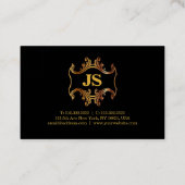 Creative Black Gold Luxury Professional aantrekkel Visitekaartje (Achterkant)
