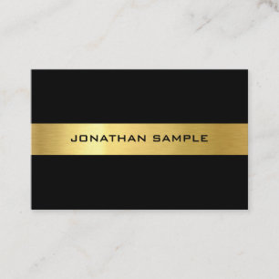 Creative Black Gold Modern Trendy Luxe Sjabloon Visitekaartje