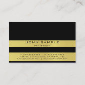 Creative Black Gold Professional Eenvoudige Plain Visitekaartje (Achterkant)