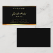 Creative Black Gold Professional-handschrift Visitekaartje (Voorkant / Achterkant)