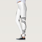 Creative Black Monochrome intersecte cirkels Leggings (Links)