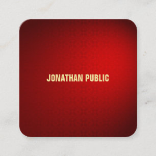 Creative Black Red Damask Design Luxury-Sjabloon Vierkante Visitekaartje