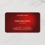 Creative Black Red Damask Professional Premium Visitekaartje (Achterkant)