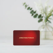 Creative Black Red Damask Professional Premium Visitekaartje (Staand voorkant)