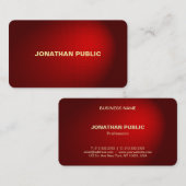 Creative Black Red Damask Professional Premium Visitekaartje (Voorkant / Achterkant)