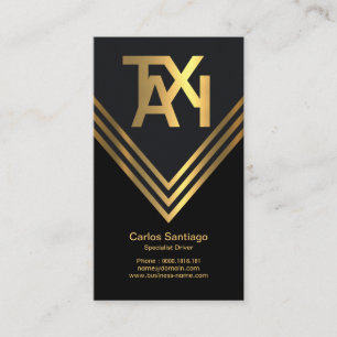 Creative Black Taxi-driver voor negatief ruimteont Visitekaartje