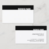 Creative Black White Modern eenvoudige trendy Sjab Visitekaartje (Voorkant / Achterkant)