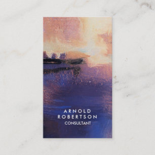 Creative Blue Abstract Modern Elegant Visitekaartje