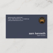 Creative Blue Airplane Runway Airport Taxi Visitekaartje (Achterkant)