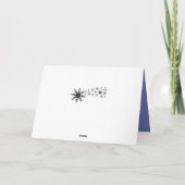 Creative Blue Composed Snow Flakes Composite Graph Feestdagen Kaart (Achterkant)