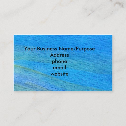 Creative Blue Dragonfly-Waterverf Visitekaartje (Achterkant)