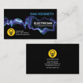 Creative Blue Electrical Current Lijst Electricia Visitekaartje (Voorkant / Achterkant)