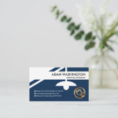 Creative Blue Electrical Light Switch Border Visitekaartje (Staand voorkant)