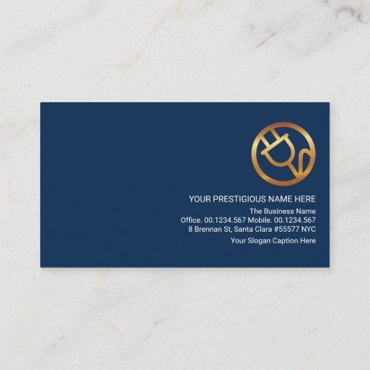 Creative Blue Electrical Light Switch Border Visitekaartje (Achterkant)