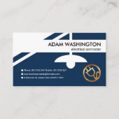 Creative Blue Electrical Light Switch Border Visitekaartje (Voorkant)