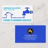 Creative Blue Home Faucet Pipeline Visitekaartje (Voorkant / Achterkant)