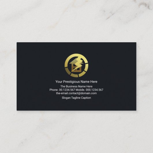 Creative Blue Layers Home Electric Circuit Wining Visitekaartje (Achterkant)