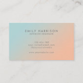 Creative Blue Oranje Ombre Unieke Modern Visitekaartje (Achterkant)