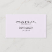 Creative Blue Paarse Waterverf Hallo Typografie Visitekaartje (Achterkant)