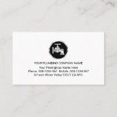 Creative Blue Plumber Pipeline Waterflow Visitekaartje (Achterkant)