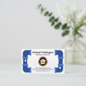 Creative Blue Plumbing Pipe Lijst Plumber Visitekaartje (Staand voorkant)