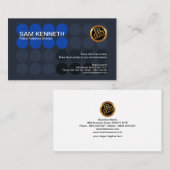 Creative Blue Stippen Signement Public Relations Visitekaartje (Voorkant / Achterkant)