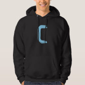 Creative Bold Light Blue Letter C - Design Alphabe Hoodie (Voorkant)