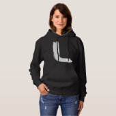 Creative Bold White Letter L   Alphabet  Marker Hoodie (Voorkant volledig)