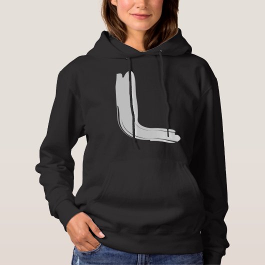 Creative Bold White Letter L   Alphabet  Marker Hoodie (Voorkant)