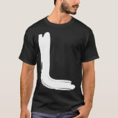Creative Bold White Letter L Alphabet Marker T-shirt (Voorkant)