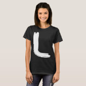 Creative Bold White Letter L Alphabet Marker T-shirt (Voorkant volledig)