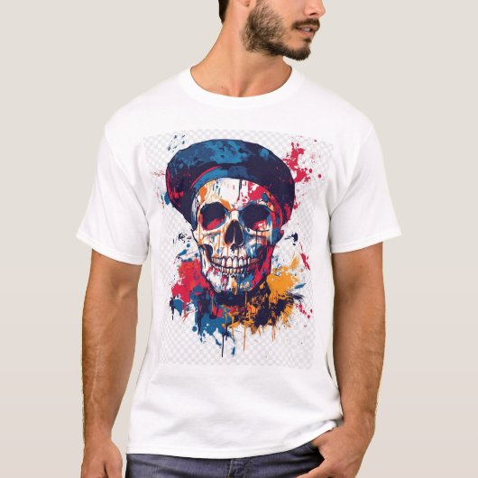 Creative Bones � Funny Artist Skull T-shirt (Voorkant)