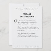 Creative Book Page Wedding Save the Date (Voorkant)