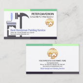 Creative Borders Roller Brush Hammer Home Builder  Visitekaartje (Voorkant / Achterkant)