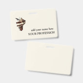 Creative Boutique Custom Naam & beroep Badge (Voor- en achterkant)