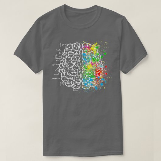 Creative Brain Art Science Wiskunde T-shirt (Design voorkant)