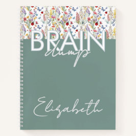 Creative Brain Dump Mindset Organizer Floral sage  Notitieboek