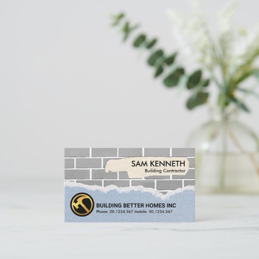 Creative Brick Masonry Works Construction Builder Visitekaartje (Staand voorkant)