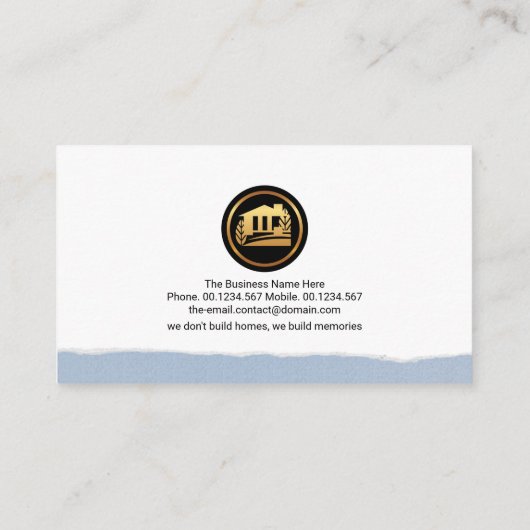 Creative Brick Masonry Works Construction Handyman Visitekaartje (Achterkant)