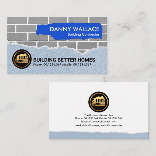 Creative Brick Masonry Works Construction Handyman Visitekaartje (Voorkant / Achterkant)